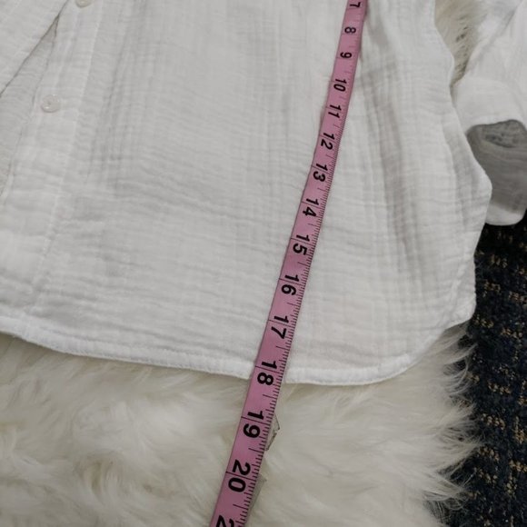 J.Crew Collared Long Sleeve Classic Chest Pocket Button Down Shirt White Size 10 - Picture 9 of 9